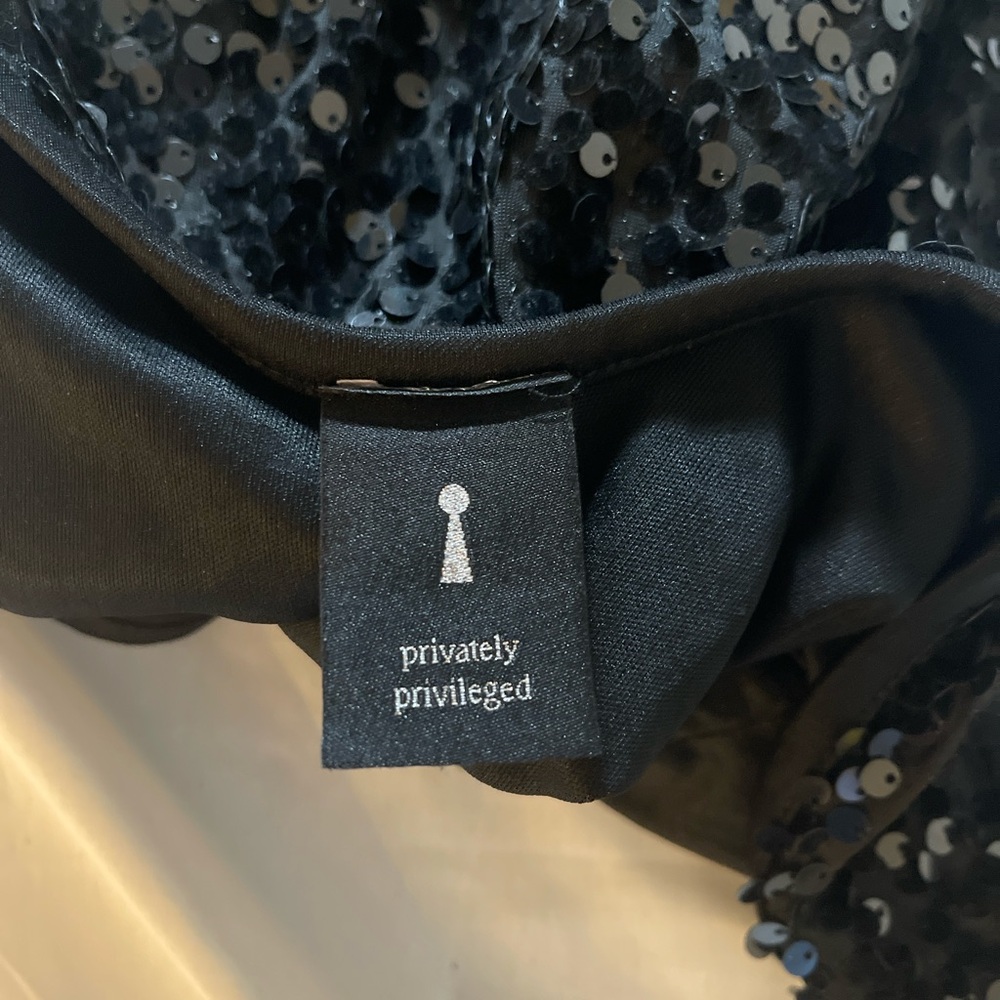 Privately Privileged Black Sequin Mini Dress Illu… - image 9